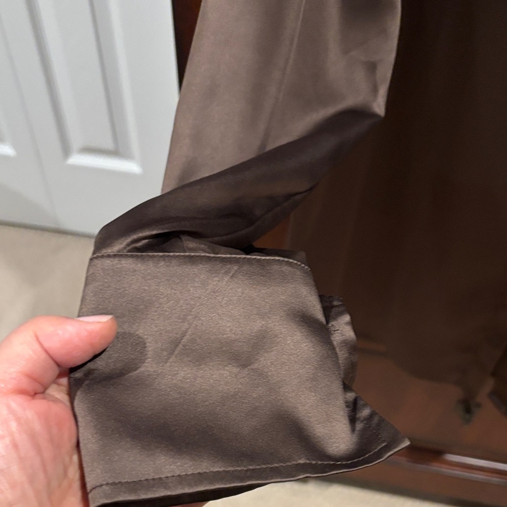 Elegant Brown Button Down Shirt - Picture 2 of 6